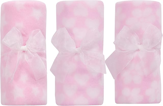 Pet Essentials Pet Blankets Dog Cat Soft Fleece 75cm X 75cm Pack of 3 (Pink), 19C195/4