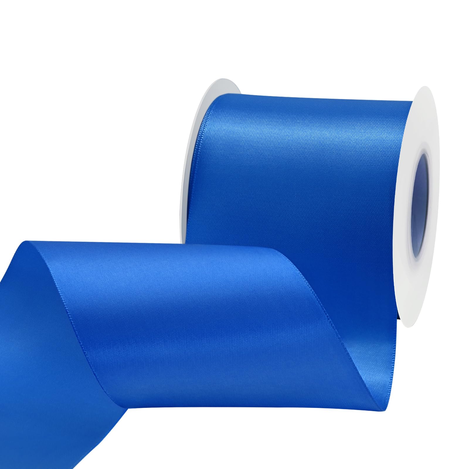 Royal Blue Satin Ribbon 3 inch X 15 Yards Polyester Ribbon for Gift Wrapping Very Suitable for Weddings Party Hair Bow Invitation Decorations and More