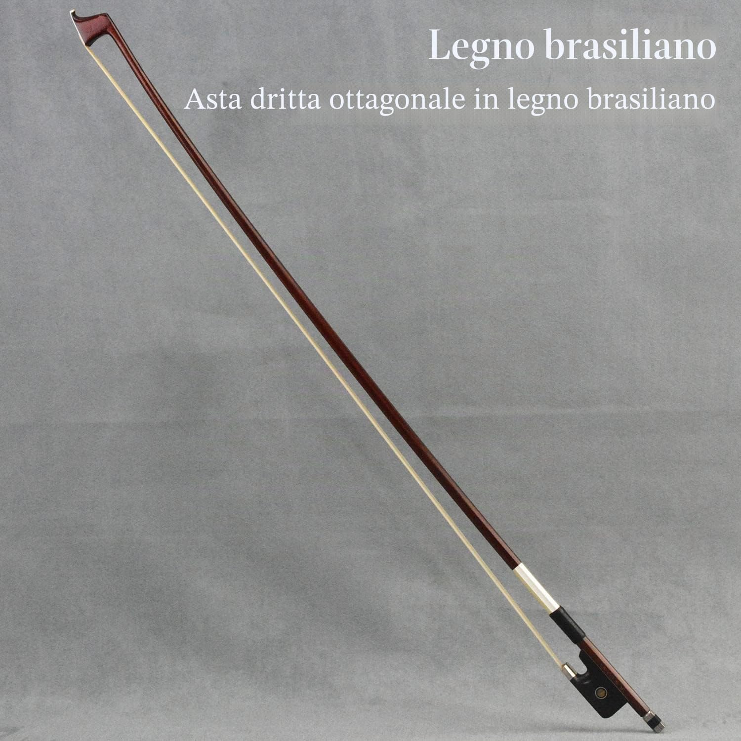 Brazilwood - Fiocco ottagonale per violoncello 1/4 formato VINGOBOW 310C livello avanzato occhi parigini ebano rana