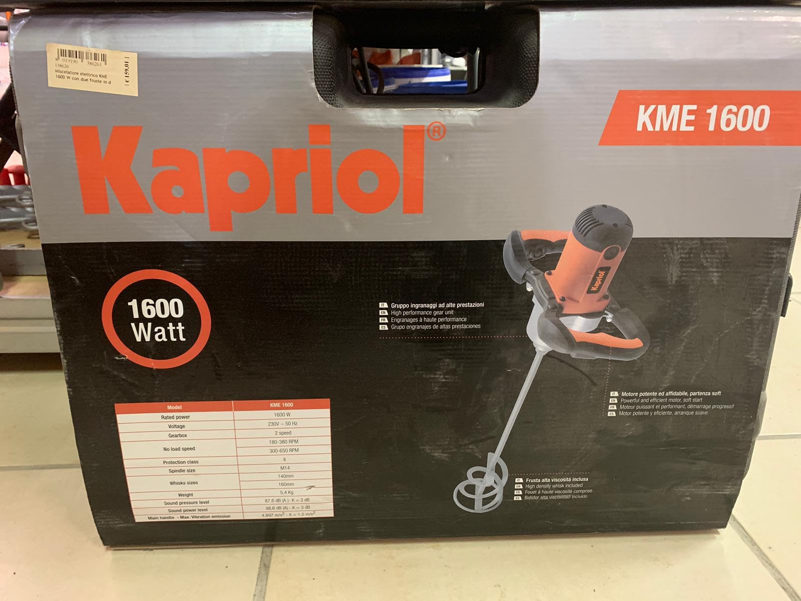 MIXER MIXER MIXER FOR MALT GLUE KAPRIOL KME1600 1600 WATT