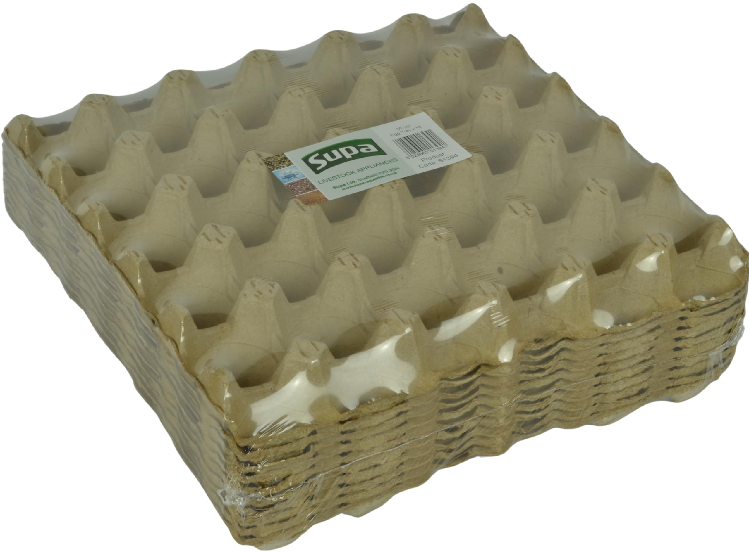 Supa Cardboard Egg Tray x 10, Each Tray Holds 30 Eggs. 100% Recyclable and Biodegradable. Packs are Designed to Take Chicken Eggs from Small to Large.