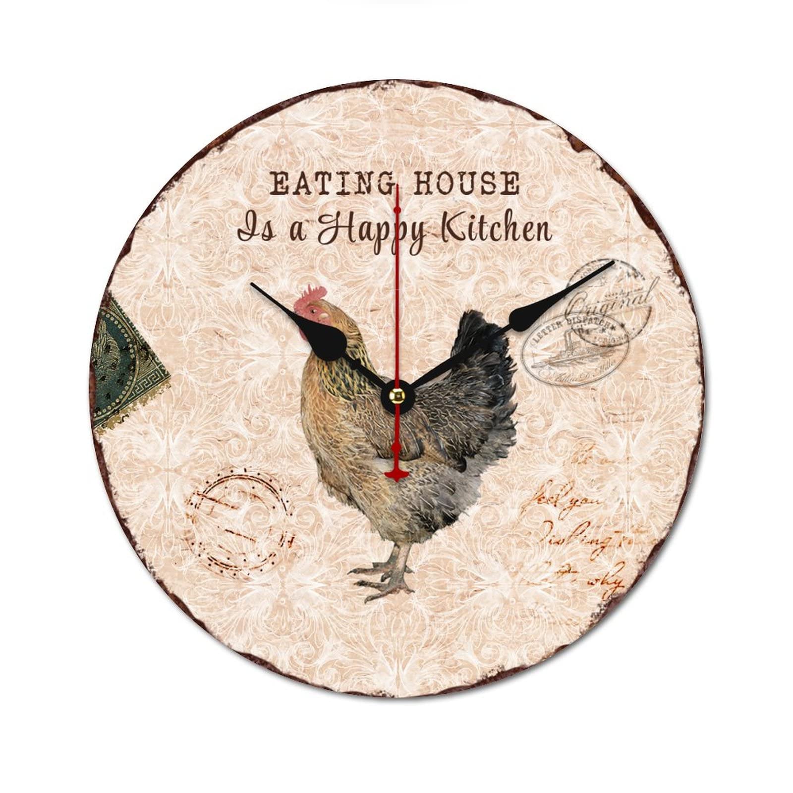 Horloge de cuisine silencieuse en bois pour en finir avec le tic-tac