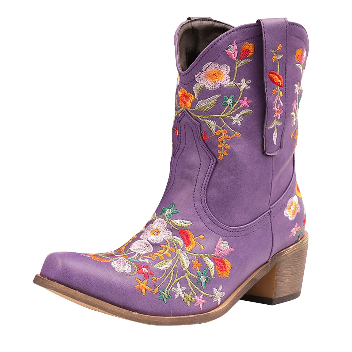 Gloryinterestcowboy Boots For Women Ankle Cowgirl Boots Western