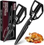 Dream Reach 2 Ciseaux de cuisine,Feuilles de volaille japonaises à gros caractères,Ciseaux en acier inoxydable pour les os de poulet,Pois,Turquie,Végétables,Don pour les amours de la journée ou de la cuisine du père