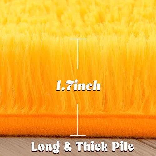 Miniatura 3 de junovo - Alfombra redonda y esponjosa para niños y niñas, de castillo de princesa, de felpa lanuda, para dormitorio, habitación de bebé, sala de