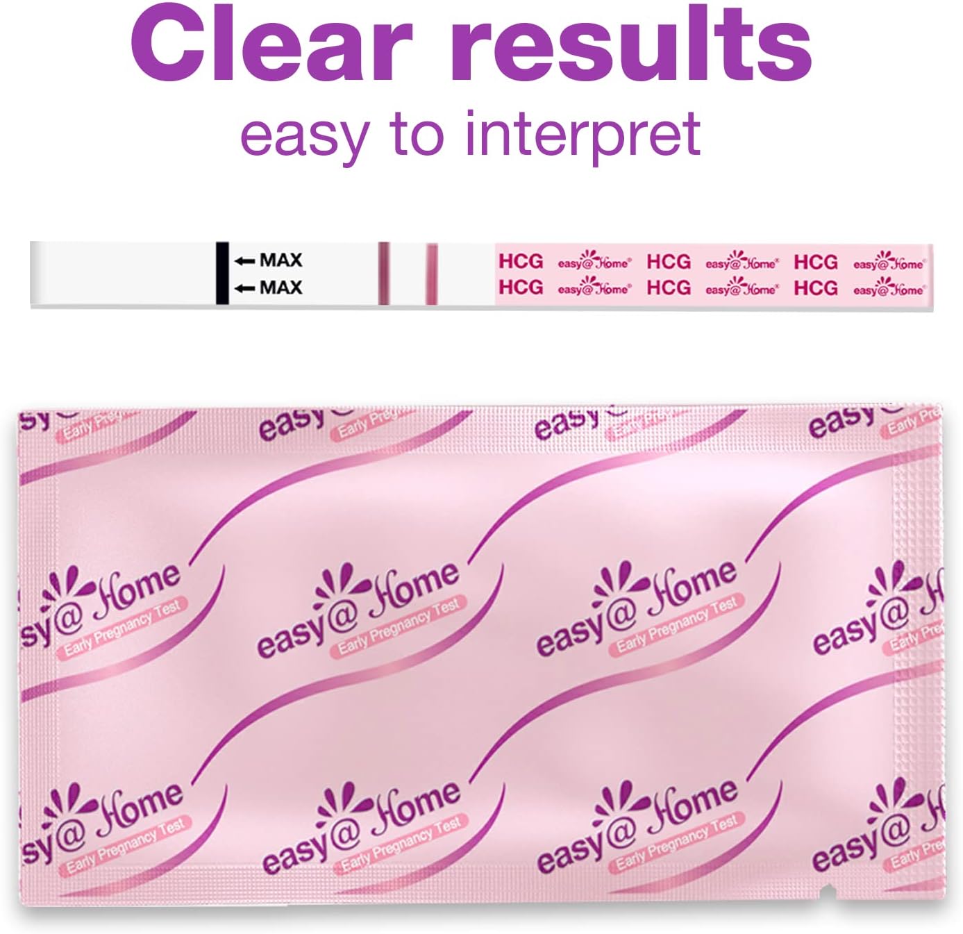 Easy@Home Pregnancy Tests Bulk: 20 Pack with Cups - Early Detection & Highly Sensitive hCG Urine Test Kit for Home Use - Image 2