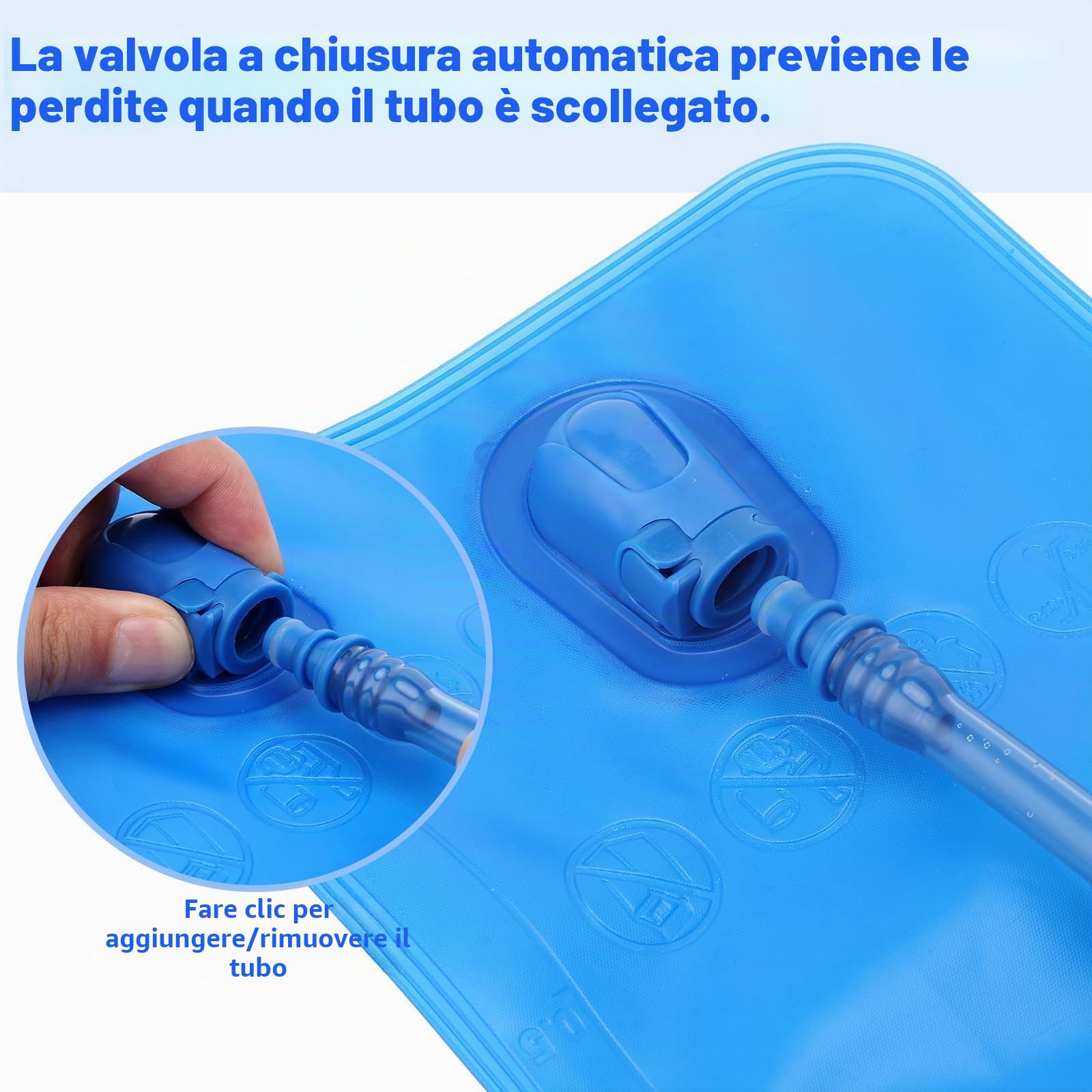 WADEO Sacca Idrica 2L, Sacca Acqua Zaino a Prova di Perdite, Senza BPA, Trekking Corsa Campeggio