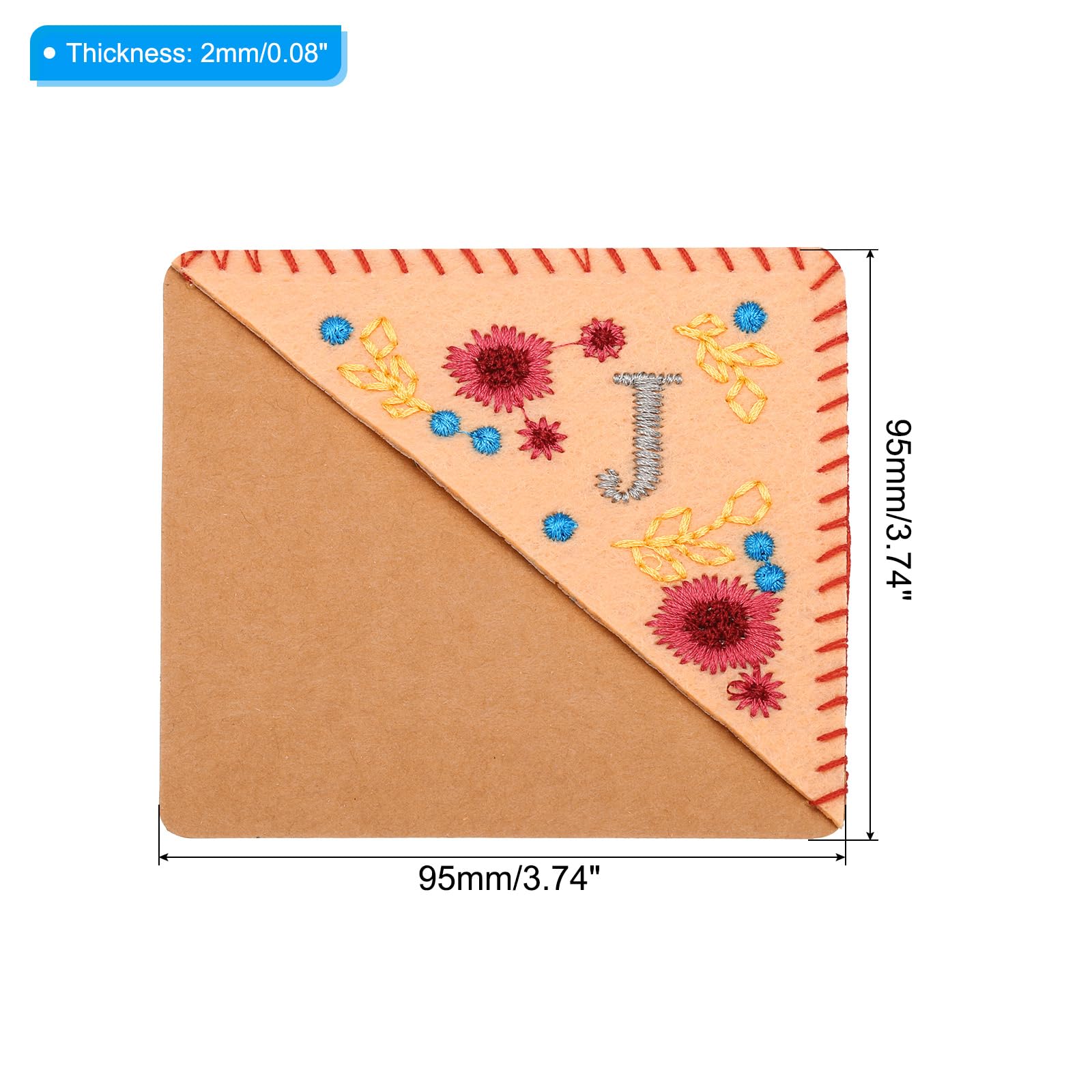 PATIKIL Personalized Embroidered Corner Bookmark - Image 2