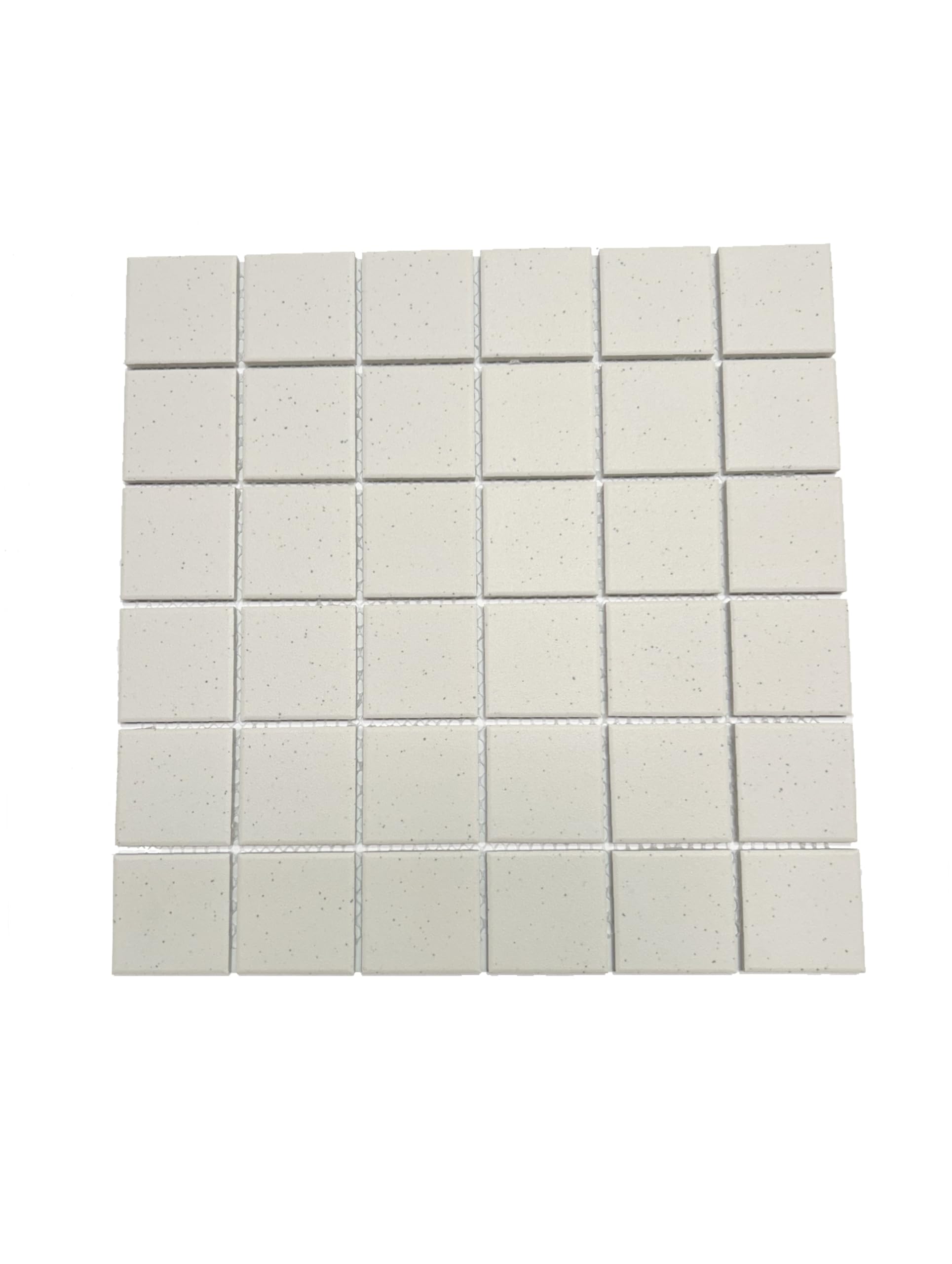 Modelo U011 (GRIS SAL & PIMIENTA) Mosaico enmallado de Porcelanico Todo Masa. Medida 4,8x4,8cm. Pegado en mallas de 30x30cm.