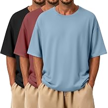 3 Pack Men's Oversized Crewneck Tees