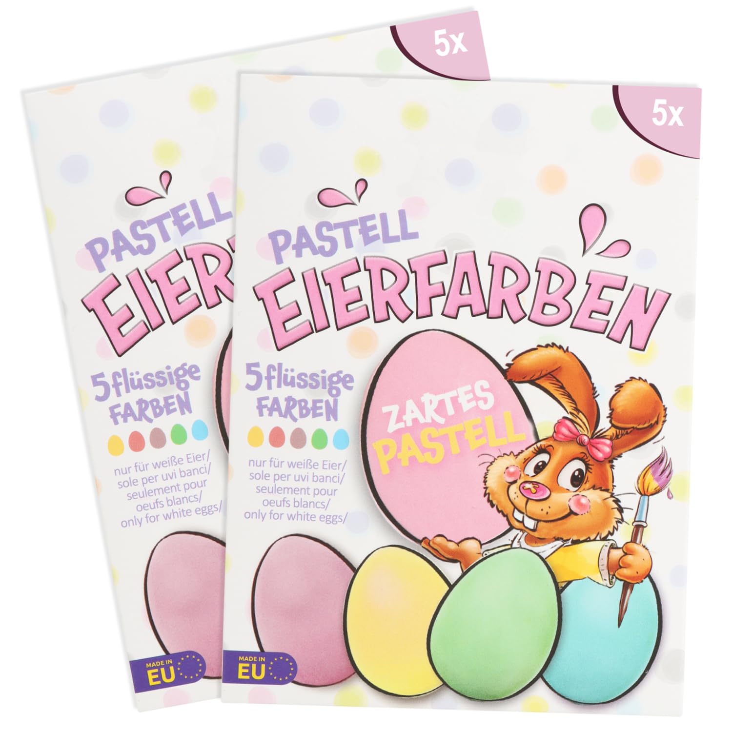 com-four® 10x Eierfarben Pastell - flüssige Pastell-Eierfarben für weiße und braune Eier - einfach Eier kaltfärben - flüssige Ostereier-Farbe (010 Stück - Pastell)