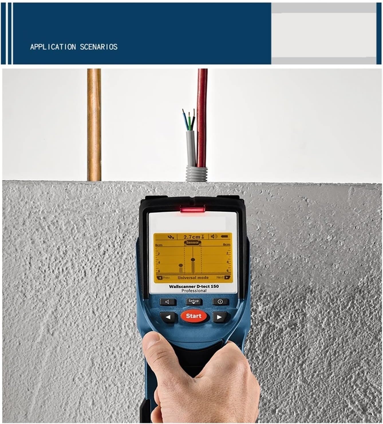 Stud Finder Wall Scanner, Electrical Pipe And Cable Detector Wall Concrete Wire Pipeline Metal Scanner Detection Tools Professional Depth Finder,stud finder
