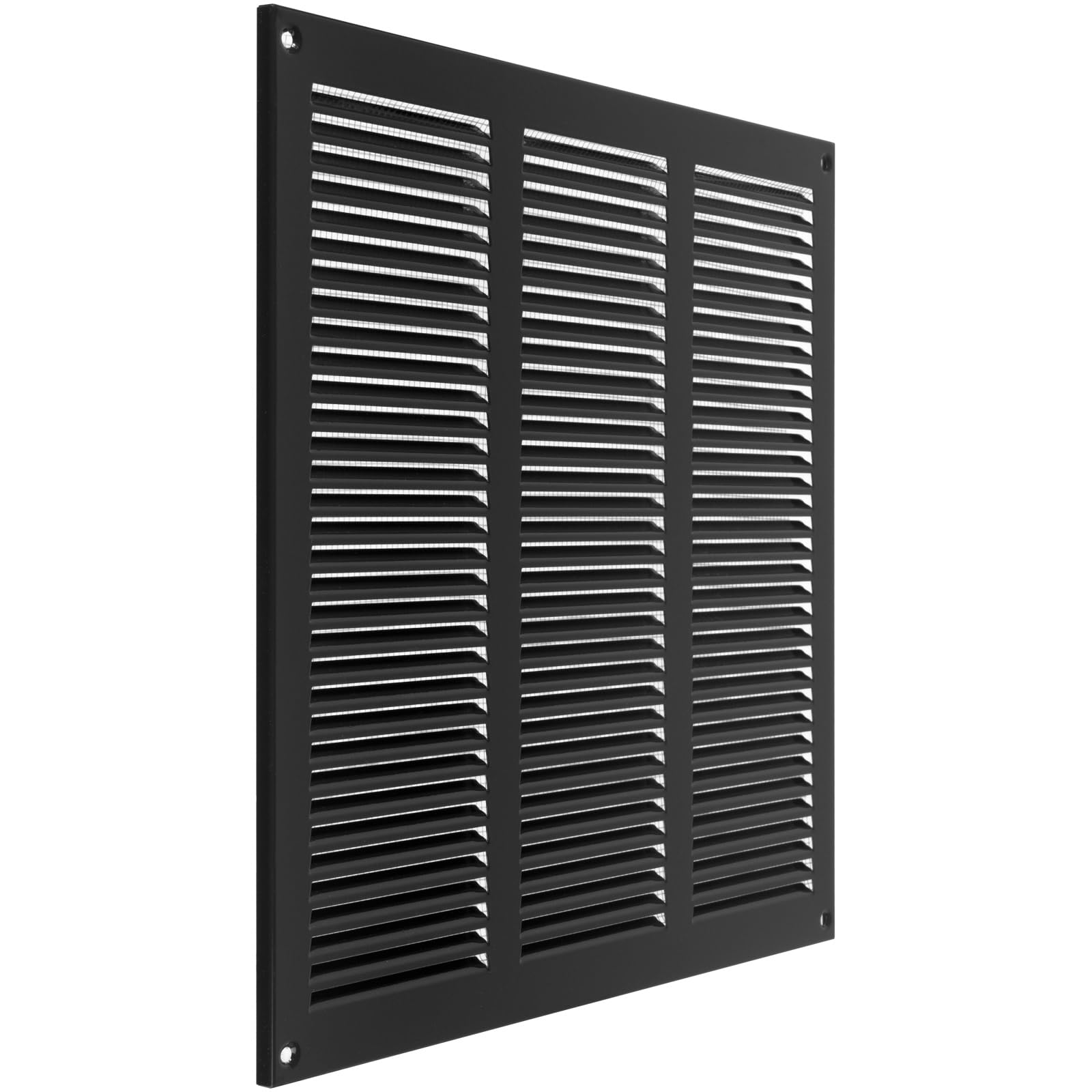 ECOPRO VENT 300 x 300mm Black Air Vent Cover – Galvanised Metal Air Vent Covers for Walls, Ceilings with Screen Mesh – Durable Louvre Vent Grille for Home, Office – Wall Vent Cover for Indoor, Outdoor — image 1