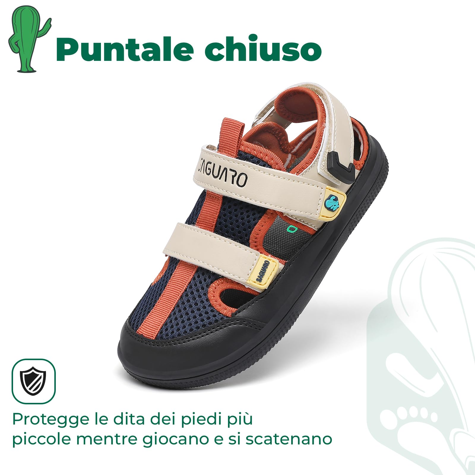 SAGUARO Sandali Bambino Estivi - Punta Chiusa & Leggeri & Punta Ampia, 25-36