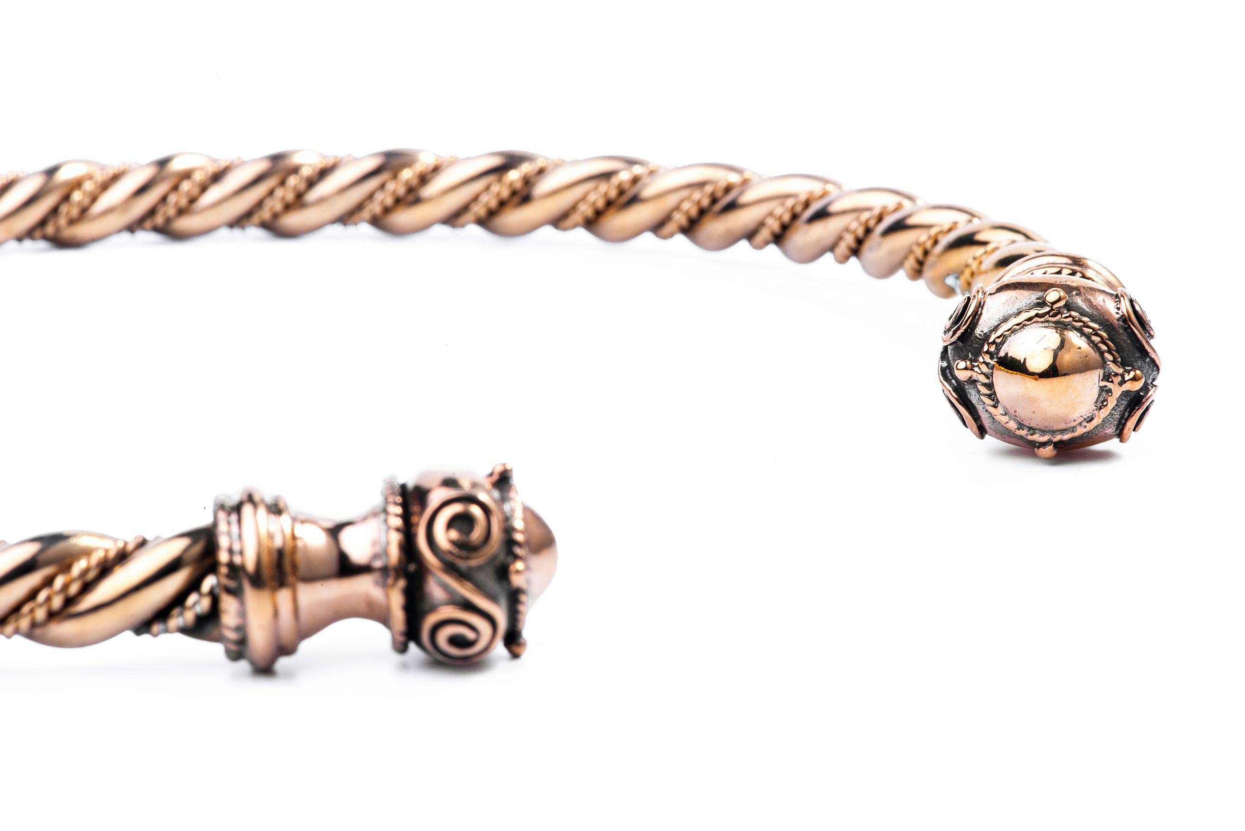 Windalf Kelten Männer Torques THÛRIN Ø 15 cm Massiver Halsring Paganschmuck Celtic Art Handarbeit aus Bronze