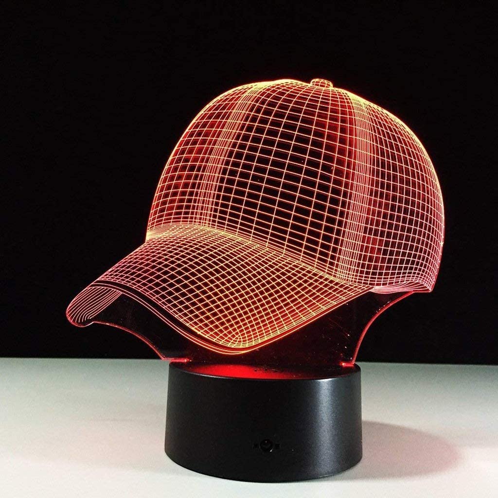 Veilleuse 3D, lampes de table LED, lampes de bureau, veilleuses, 7 couleurs, charge USB, éclairage de chambre à coucher, décoration de la maison