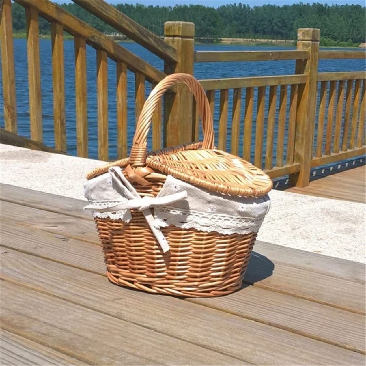 Rieten picknickkoffer 4021/ 45cm | Mandenmakerij en Rotanmeubelfabriek