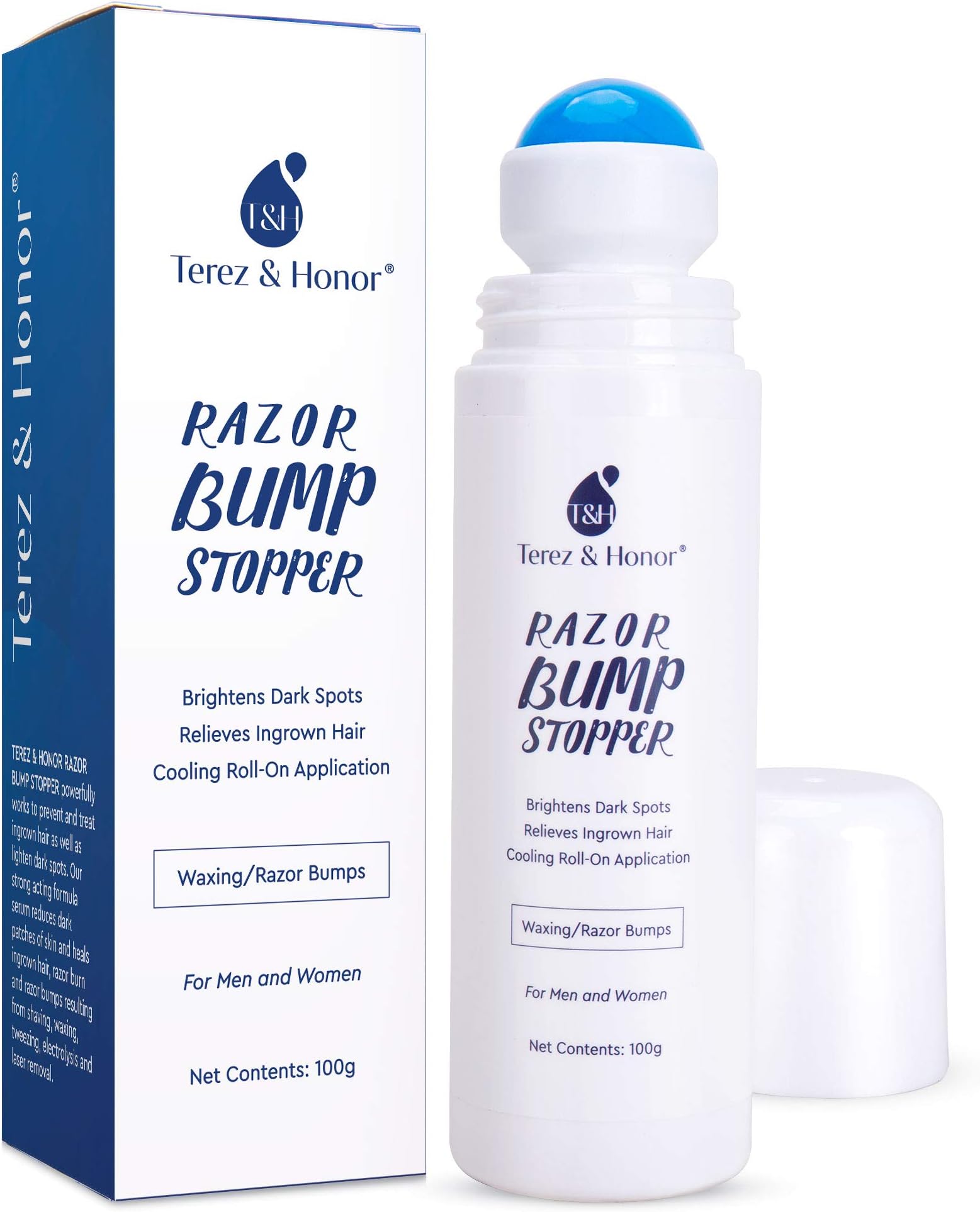 – Razor Bump and Ingrown Hairs Serum - After Shave Solution Roll-On for Ingrown Hairs, Razor Burns and Razor Bumps for Men and Women