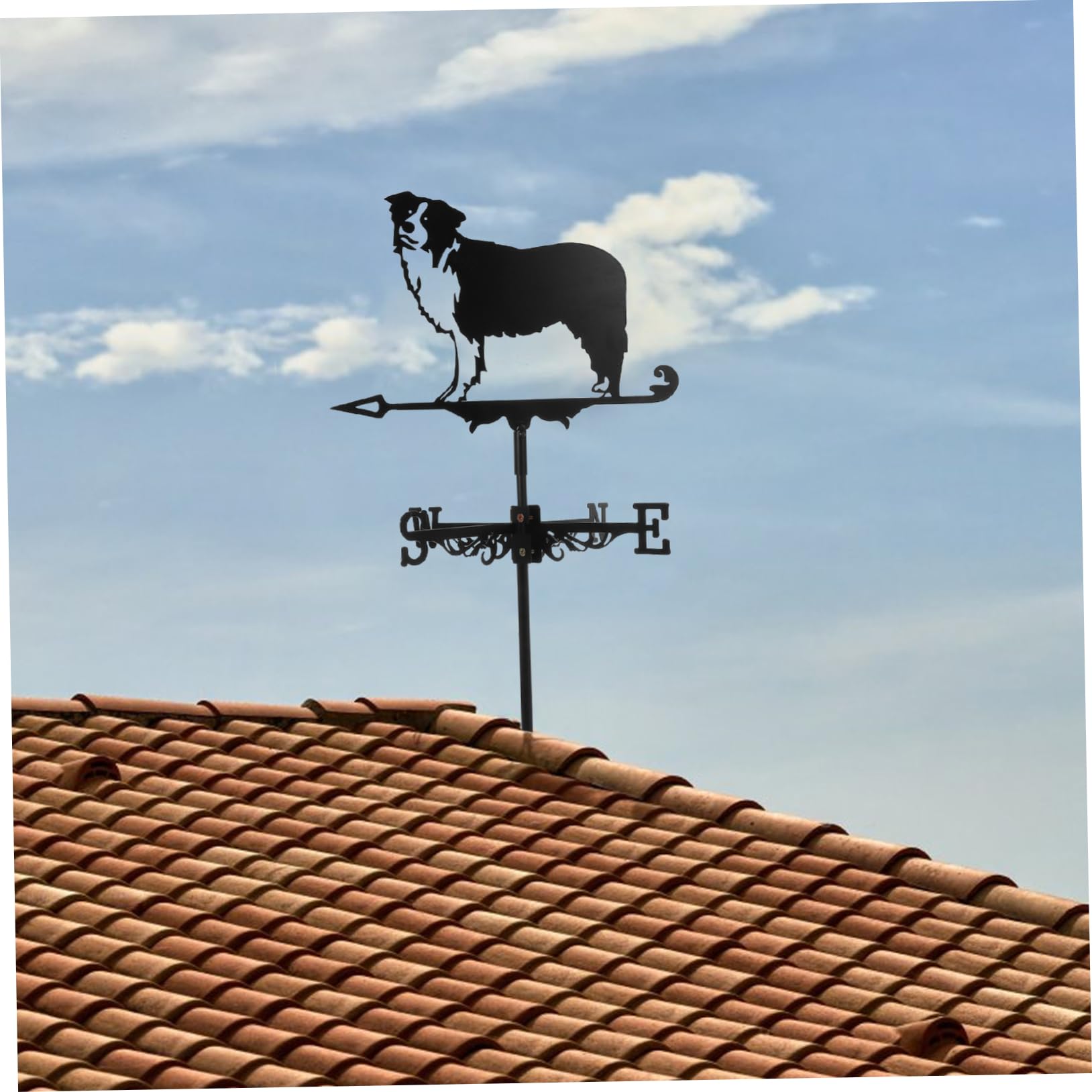 VANZACK Windfahne Tier Eisen Wetterhahn Garten Deko Retro Windrichtungsanzeiger für Dach Witterungsbeständig Effektive Windmessung für Außenbereiche