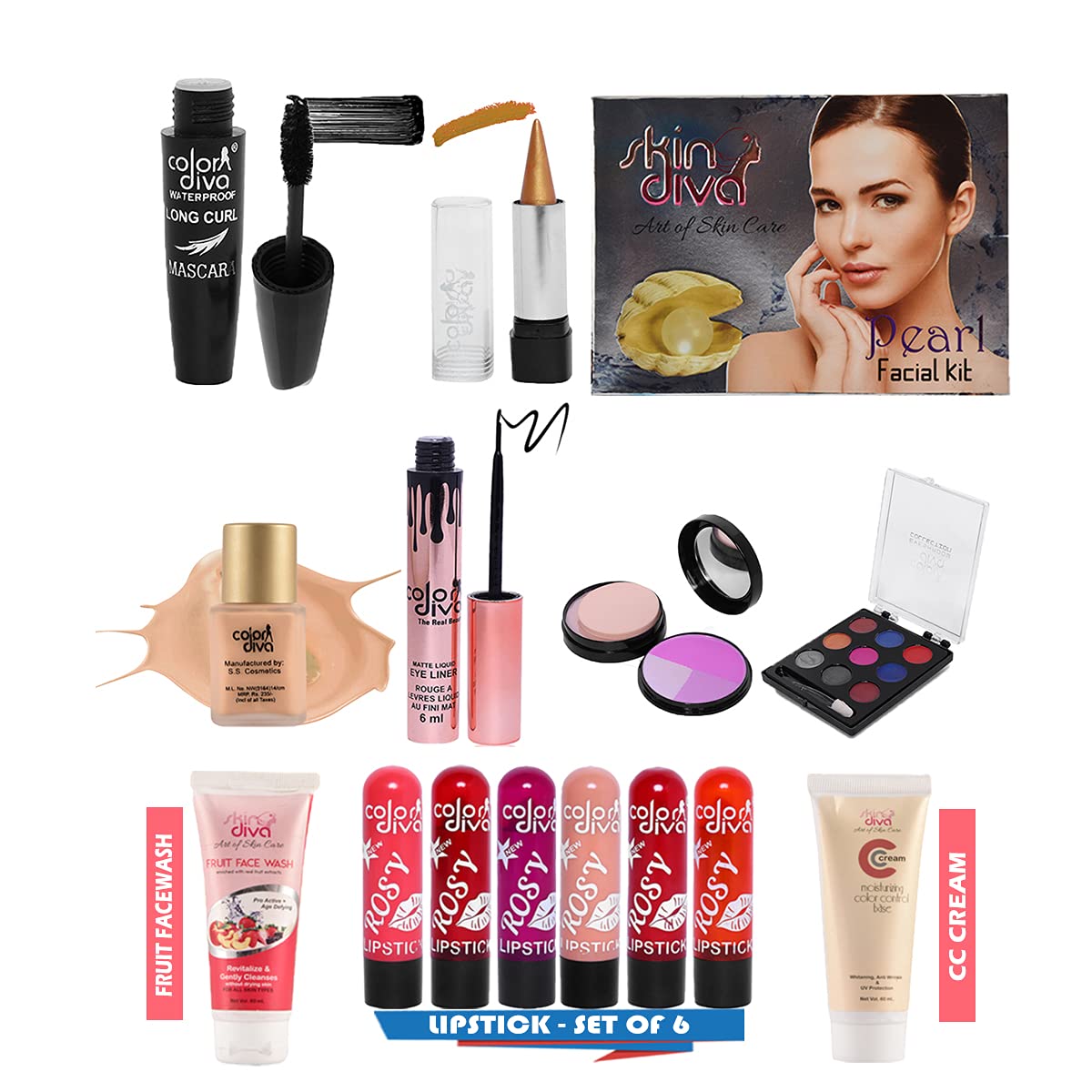 Trendy Insta Beauty Makeup Kit (SD253)Facial Kit,Foundation,Eyeliner