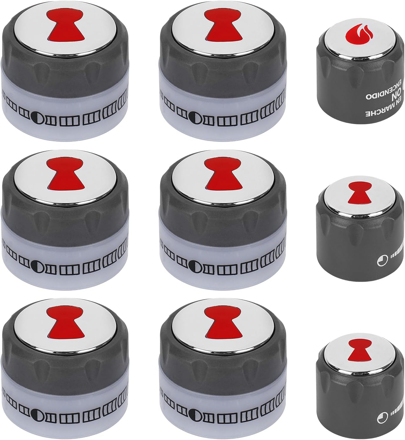 Summit Grill Knobs Replacement Weber 67692 Summit 660/670 Control Knob Kit- 6 Main Burner Ignition Control Knobs, 1 IR Knob, 1 Smoke and 1 Grill Burner Control Knob