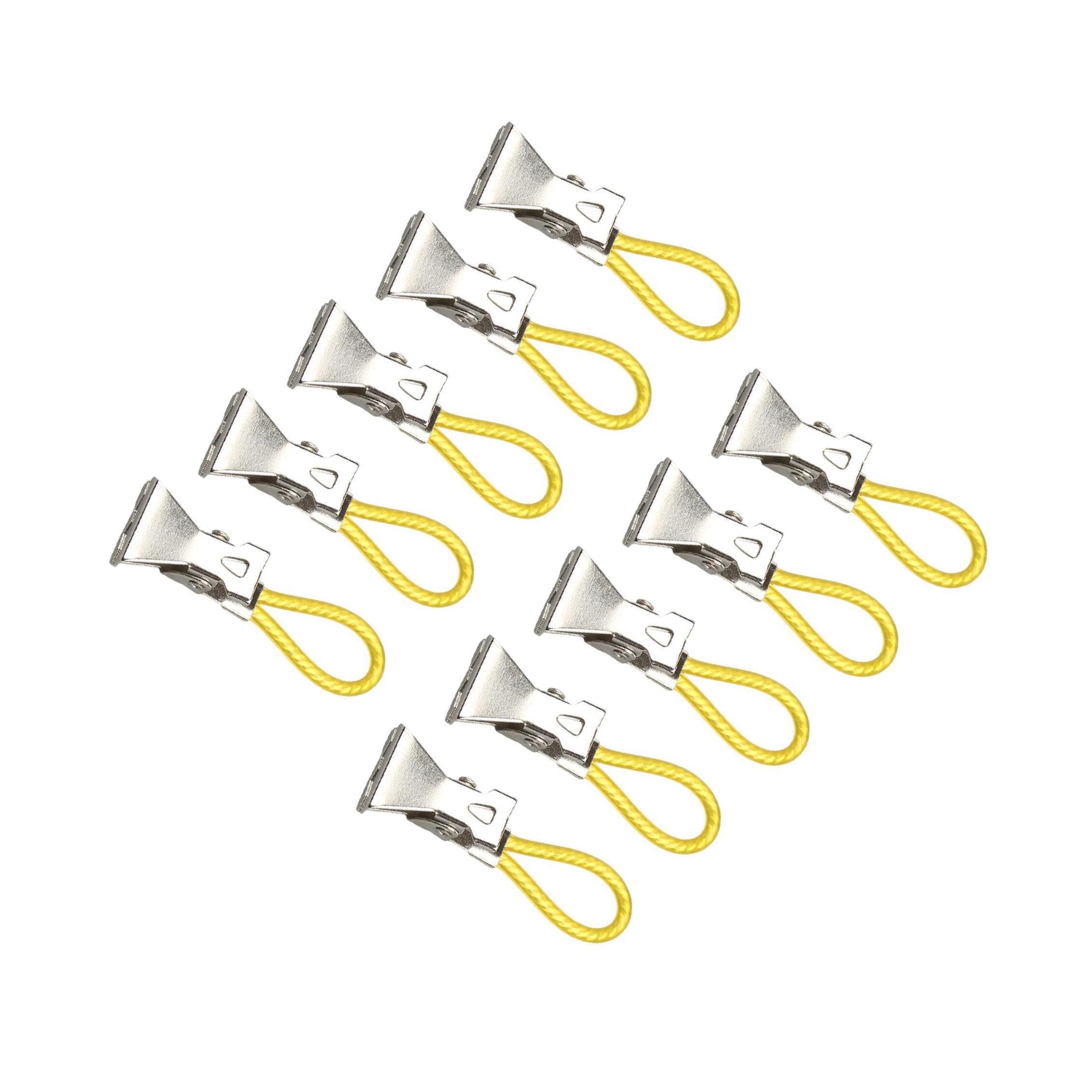 PUXZYAX Space Saving Hanging Tea Towels Clip Designed to Kitchen Organized While Offering Durability and Rust Resistance Hanging Tea Towels Clip Clothes Pegs, Yellow, 5x1.56cm