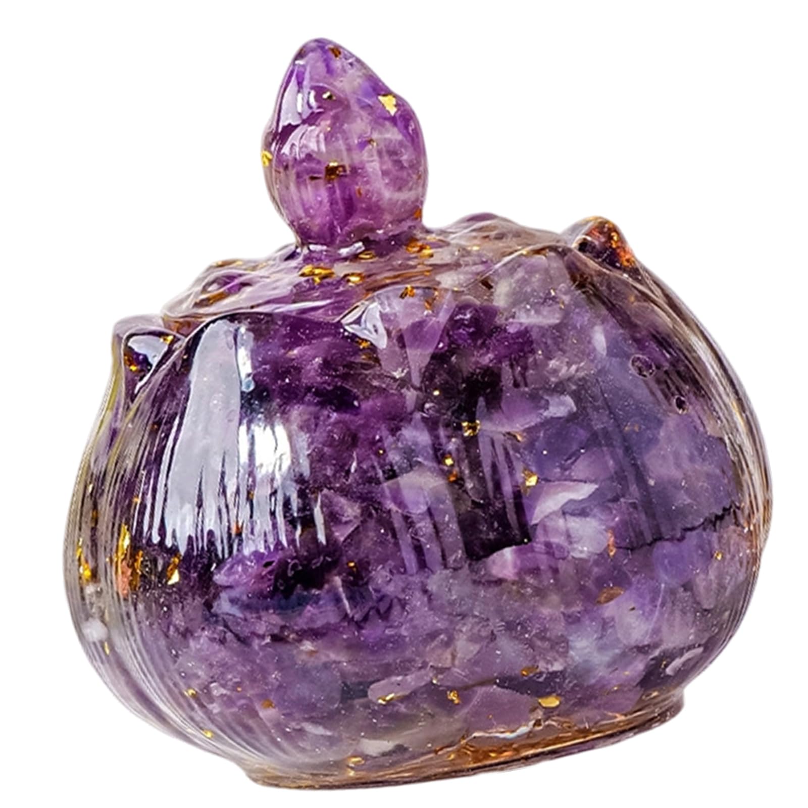 Jazuaiao Artistics Crystals Geode Resin Box Multipurpose Home Organization Decoration Positive Energy Charging Crystals Demagnetizing Bowl for Home