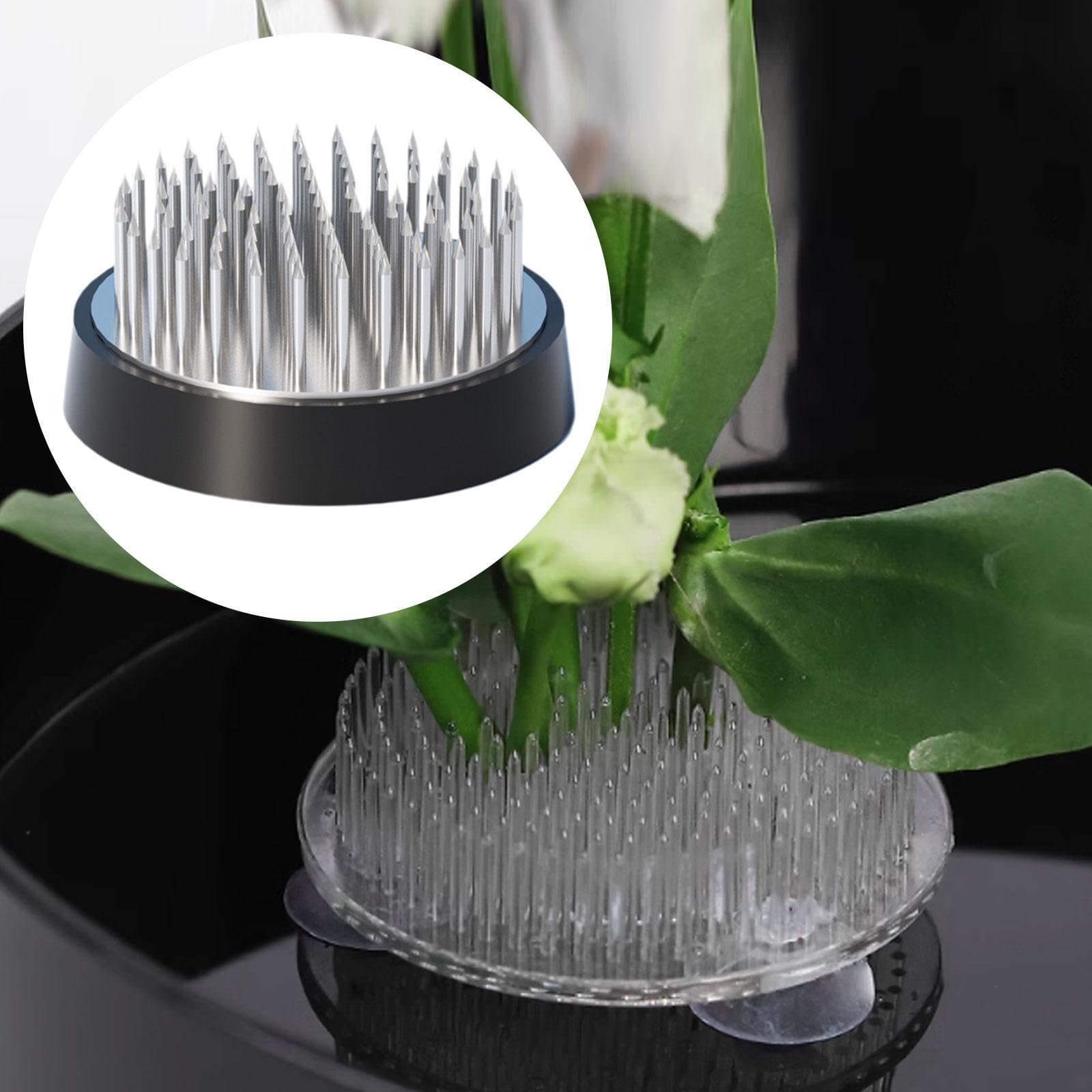 5 Piezas Porta Flores con Alfileres Base de Aleación Resistente Sujeta Tallos Firmemente Decoración de Mesa Apta para Arreglos Florales en Cocina, 6 Piezas