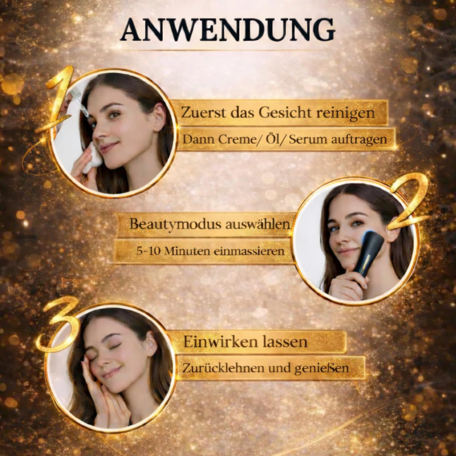 Beauty Lumèra PRO Anti-Aging & RF Gerät | Lichttherapie | 6 Funktionen in 1 Tool - Cleaning, Lifting, Beauty, Pflege, Eye-Care, Kühlung- für schöne und junge Haut | Faltenreduktion Gesicht