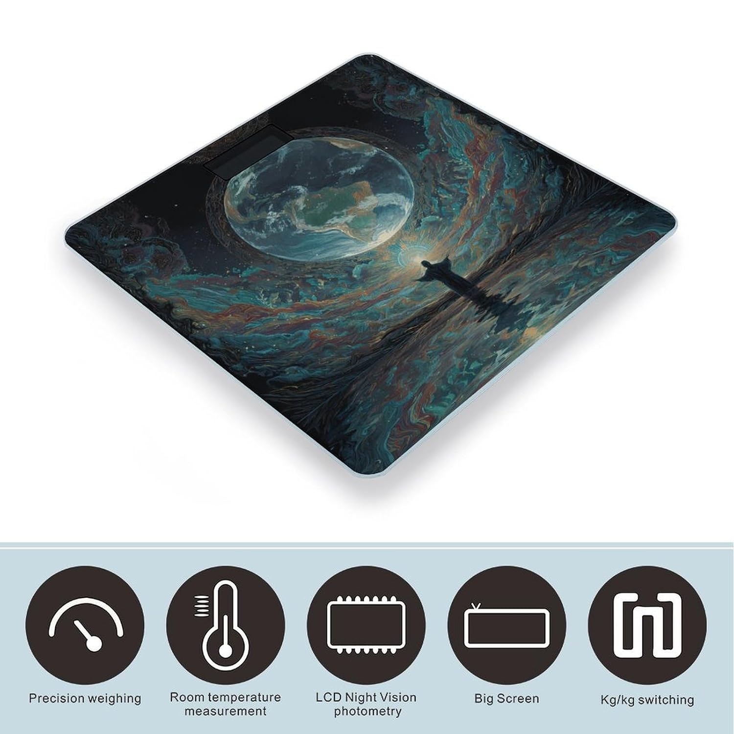 Earth World Digital Body Weight Scale LCD Backlight Display for Bathroom Gym