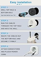 Vista 5 de Kit de gestión de cables de pared con accesorio de taladro de sierra perforadora - Incluye gestión de cables de alimentación y bajo voltaje