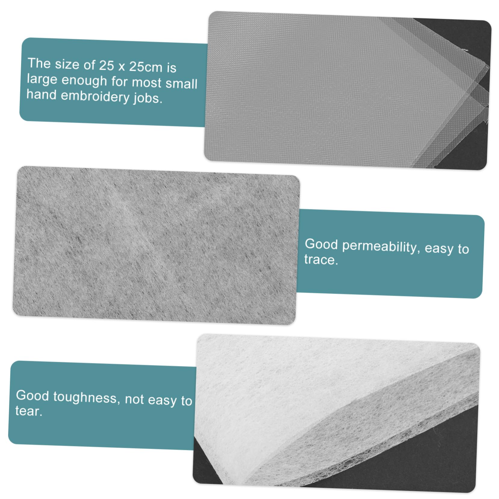 HOODANCOS Stabilizer for Embroidery 16pcs Water Soluble Film Perfect for DIY Projects Clothing Store Home Decor