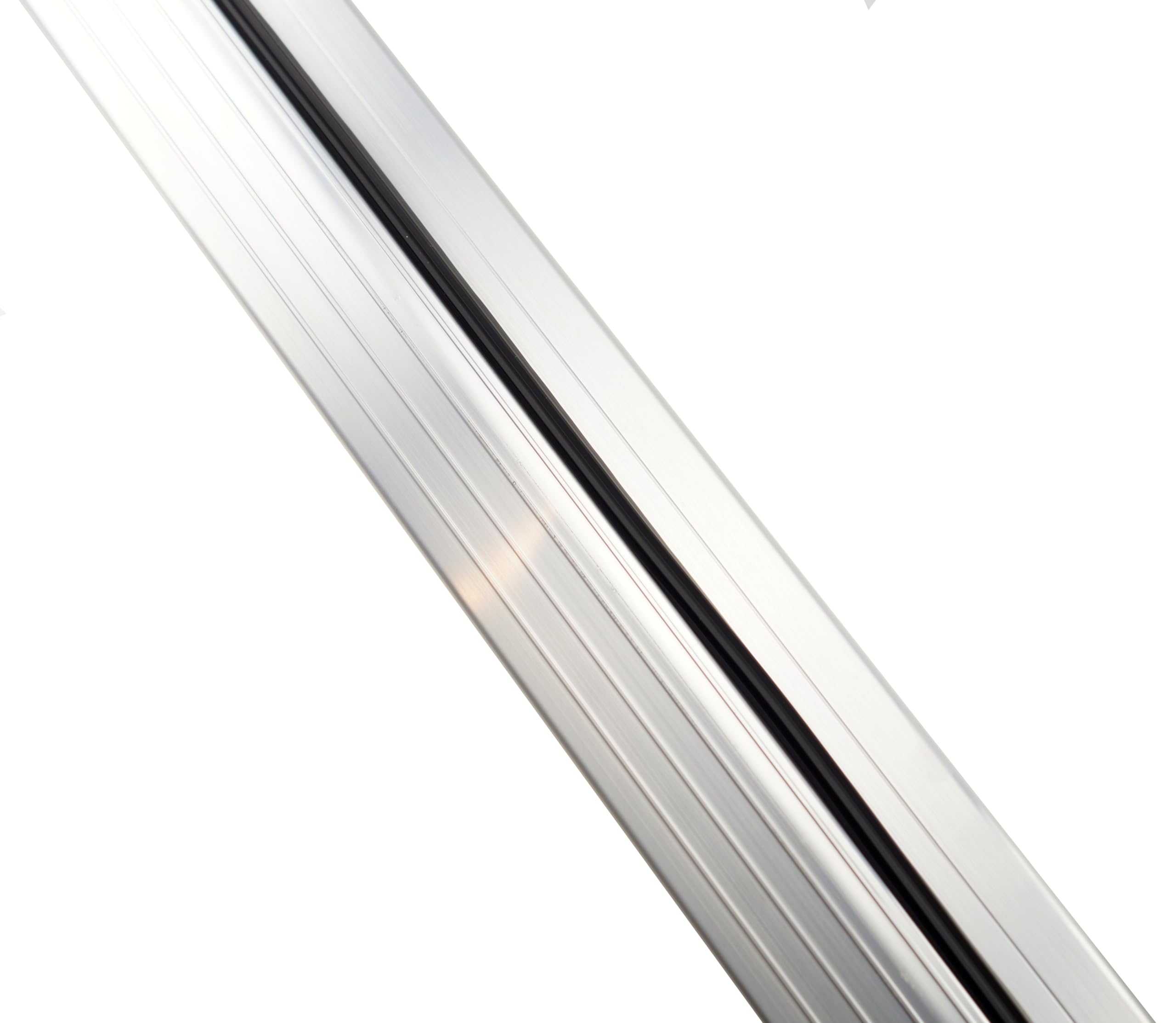 Seuil de Porte Aluminium 93cm Joint Noir Recoupable | Profilé de transition, anti-froid et poussière, idéal intérieur, montage facile