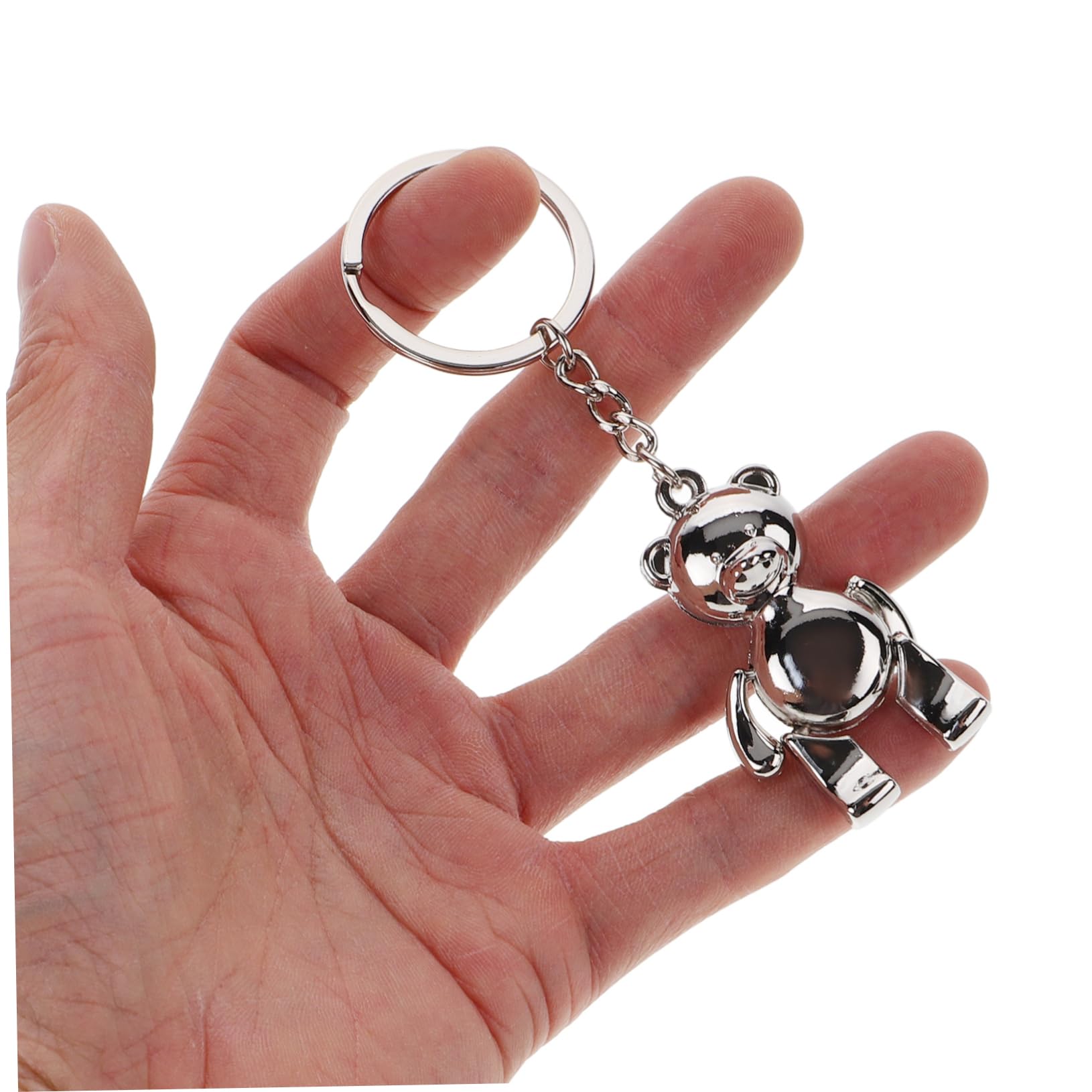 Orso Portachiavi Fascino Per La Chiave Mini Portachiavi Pendente Titolare Portachiavi Novità Simpatico Portachiavi Per Auto Portachiavi Da Boxe Lega Di Zinco Silver