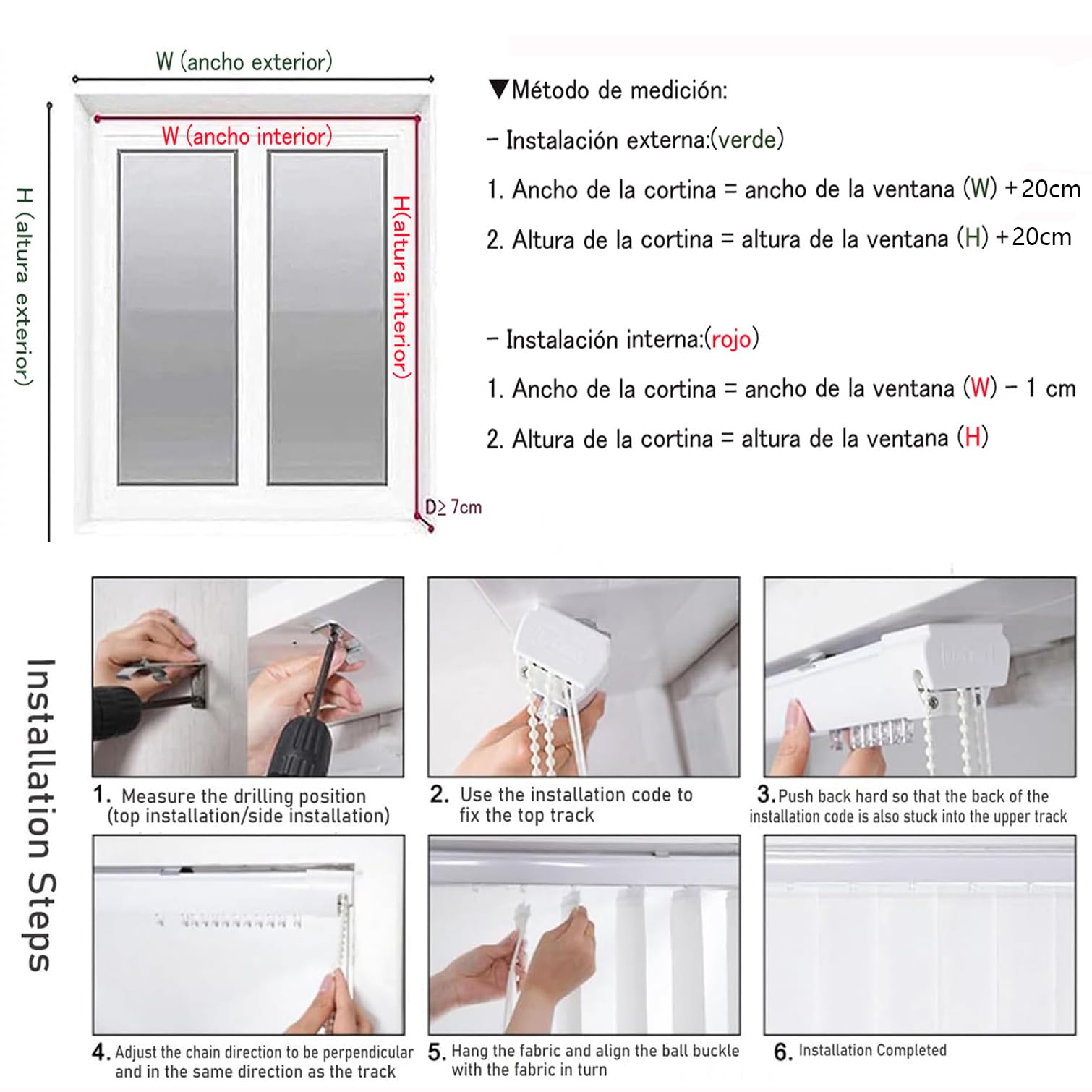 Cortina Lamas Verticales Azul,Persianas Verticales Interior,Listones de 98cm,Translúcida,Estores Verticales Opacas,para Puertas Ventanas,Personalizadas,Ancho x Alto (170cm x 270cm)