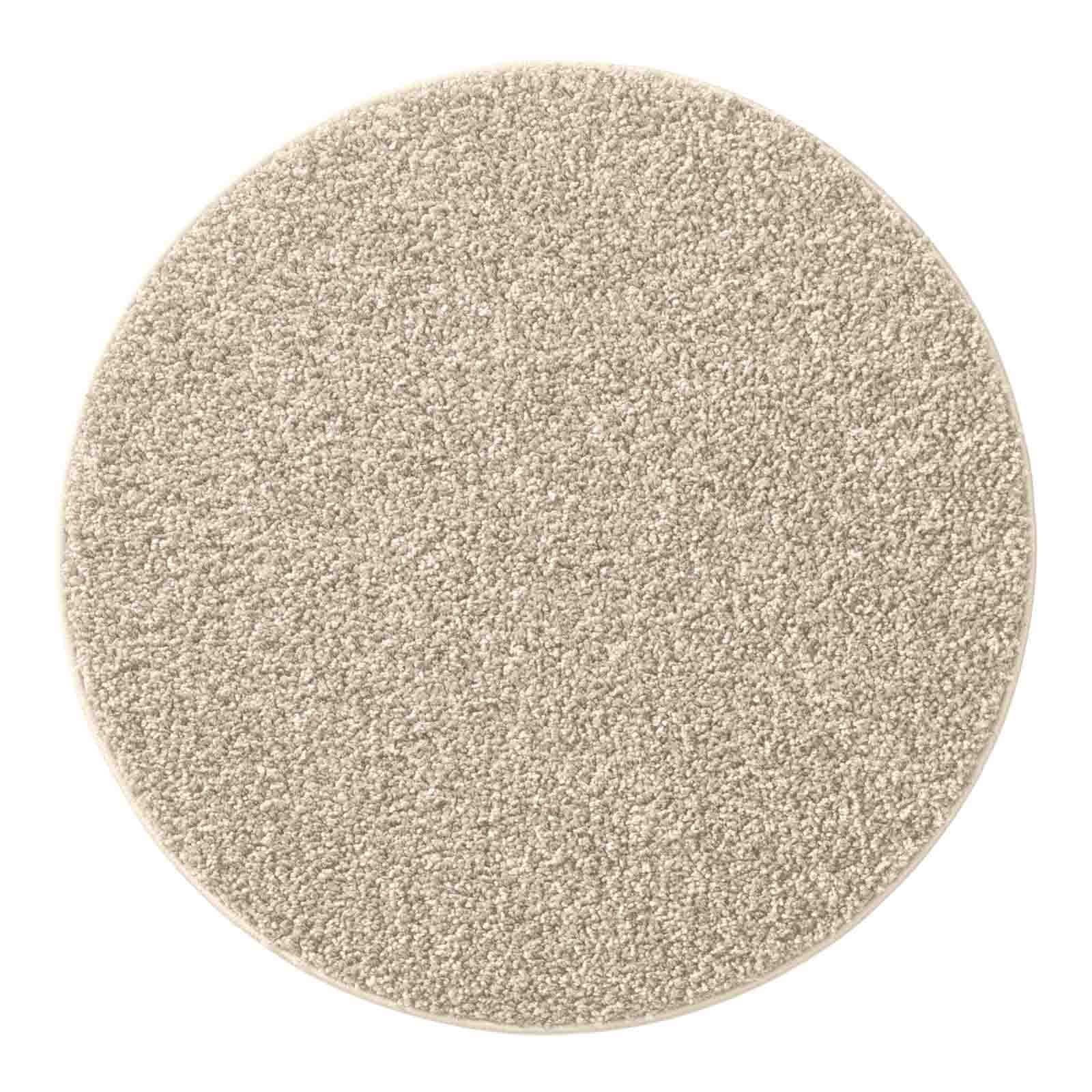 Taracarpet Shaggy-Teppich Hochflor Langflor ideal für Wohnzimmer und Schlafzimmer sehr weich und einfarbig Creme 120x120