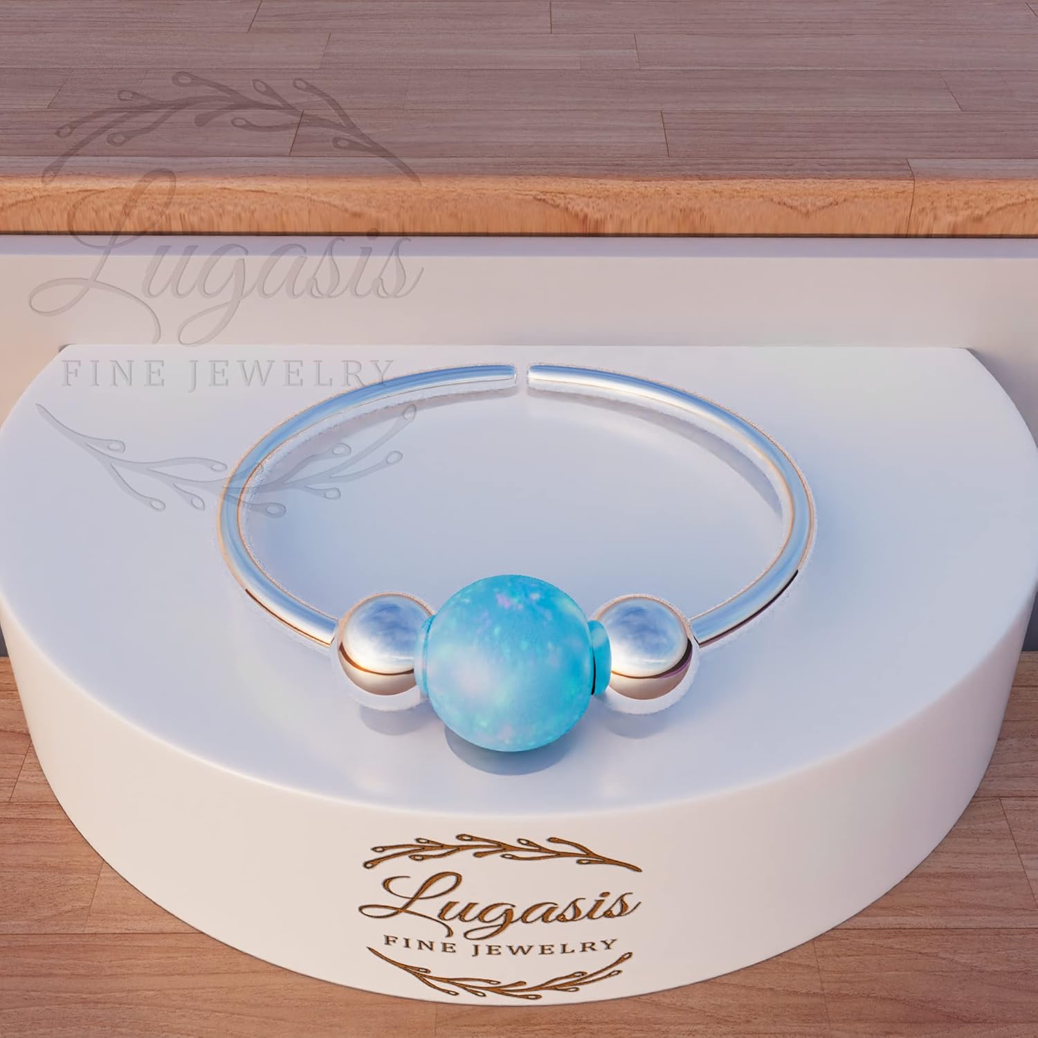 Lugasis FINE JEWELRY Silver Nose Piercing - Handmade Sterling Silver Nose Ring with a 3mm White Opal - Hypoallergenic 7mm Thin 20 Guage Silver Piercing Hoop - Image 4