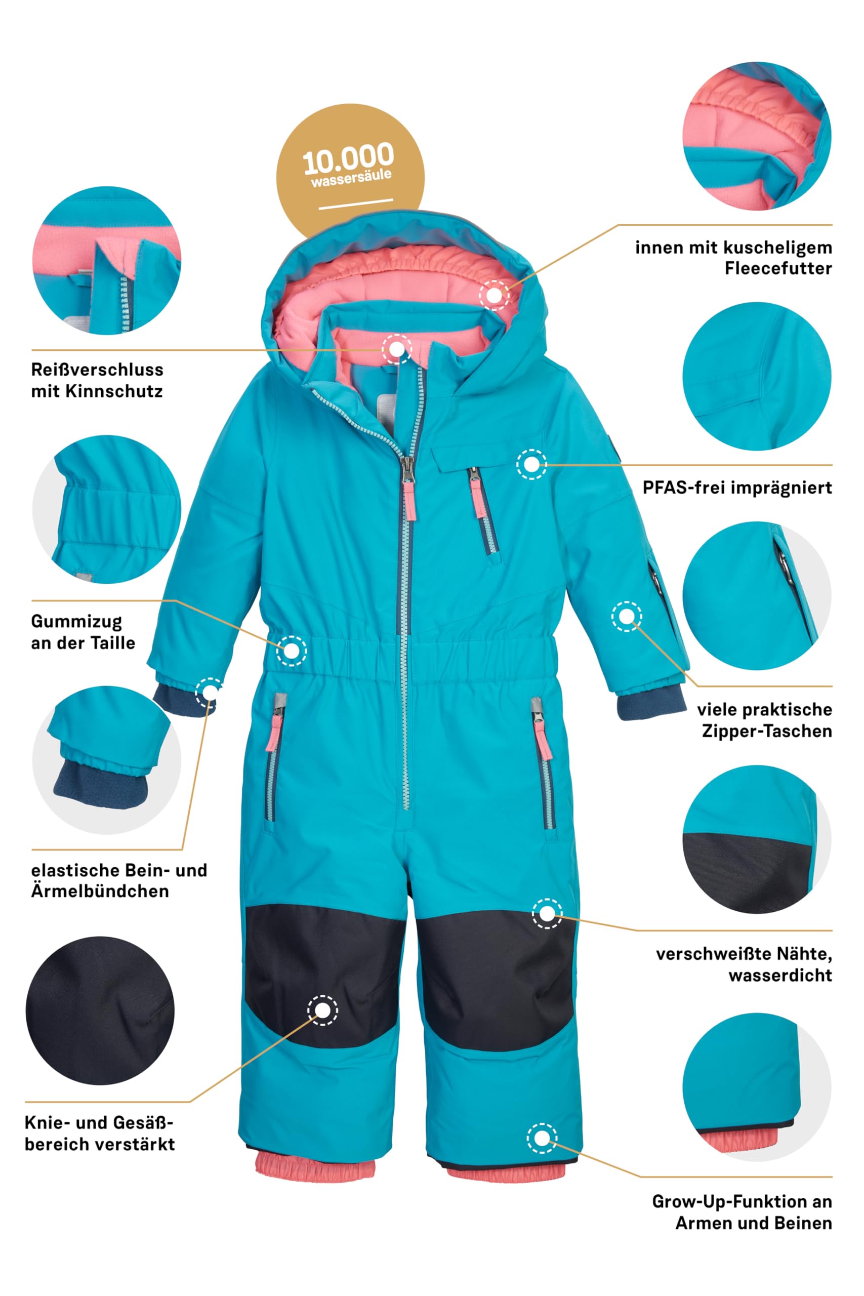 first instinct by killtec Fisw 46 Mns Onpc Tuta da sci con cappuccio Unisex - Bimbi 0-24