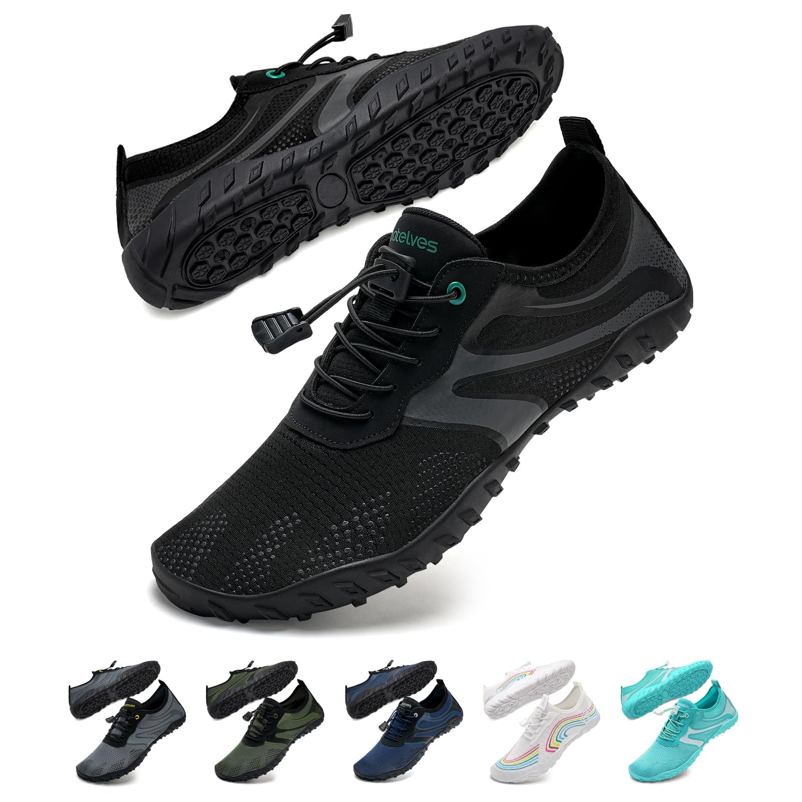 WateLves Wasserschuhe Badeschuhe Damen Herren Strandschuhe Schwimmschuhe Aquaschuhe Sommer Schnell Trocknend Surfschuhe 36-48EU
