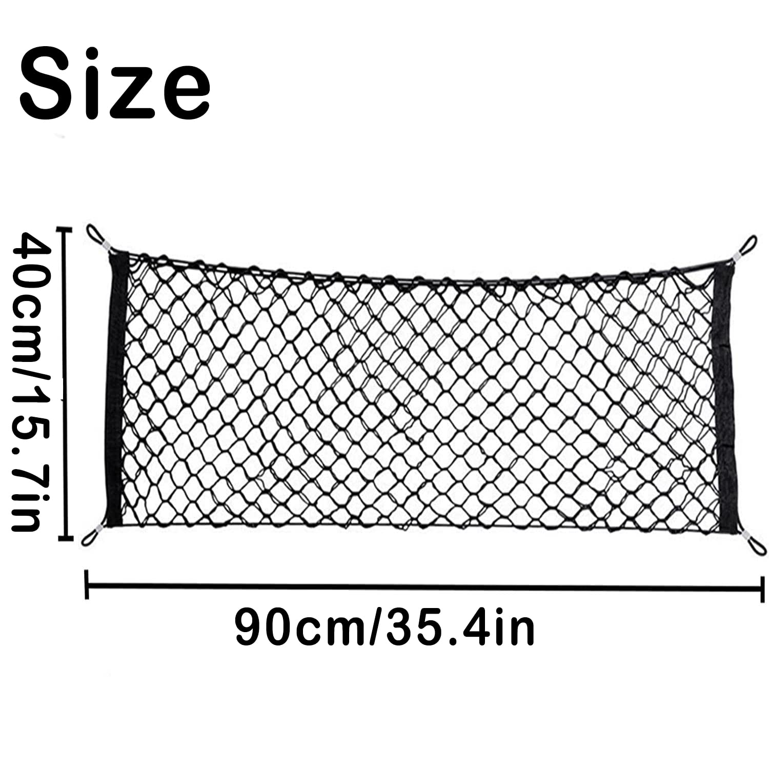 Rete Per Bagagliaio Auto Con 4 Ganci - Organizza I Bagagli In Macchina - Foto 2
