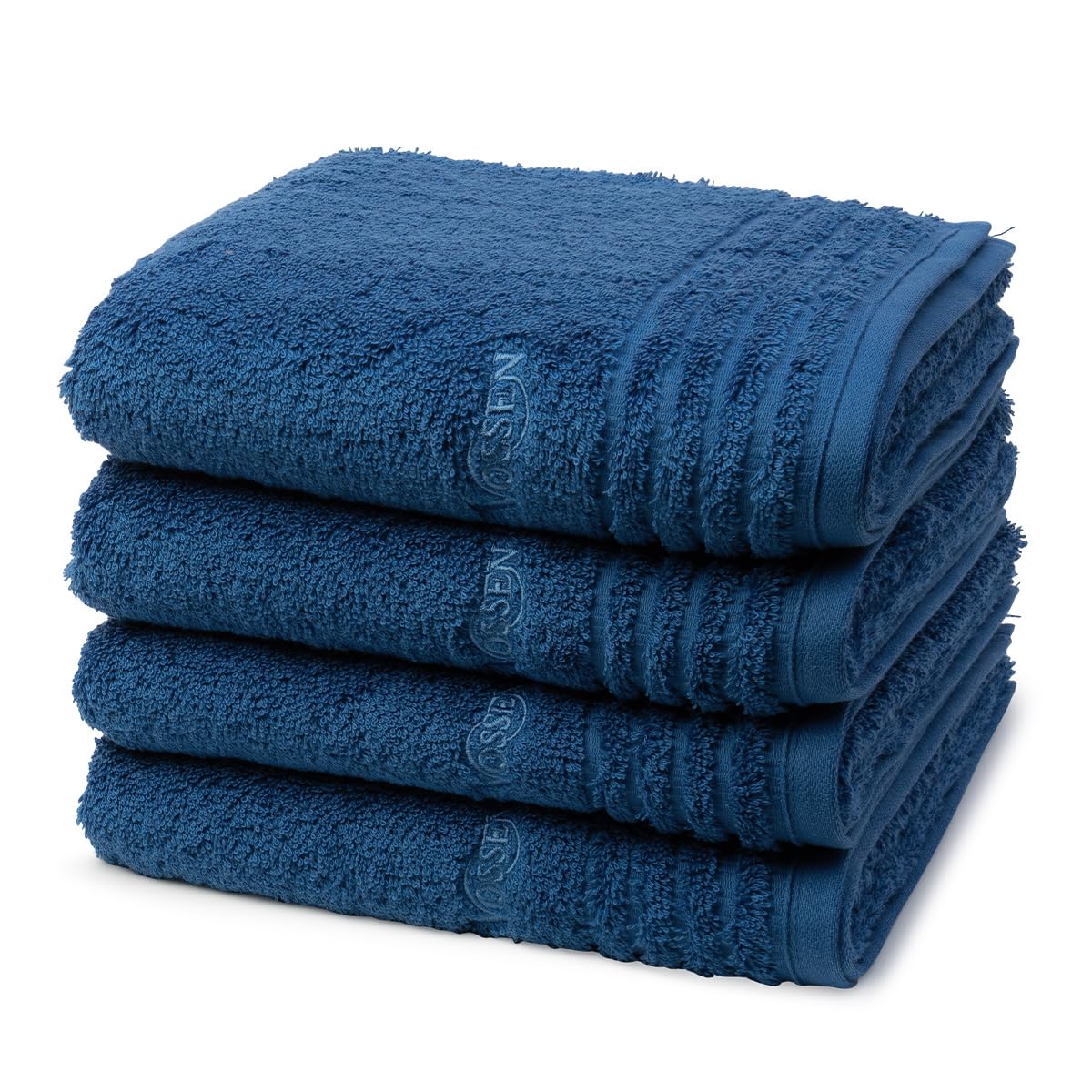 Vossen - 4 teiliges Frottier-Set - Vienna Style Supersoft (4 X Handtuch im Set) - 620 g/m2 - Baumwolle - Frottee - saugstark - weich und flauschig - Deep Blue