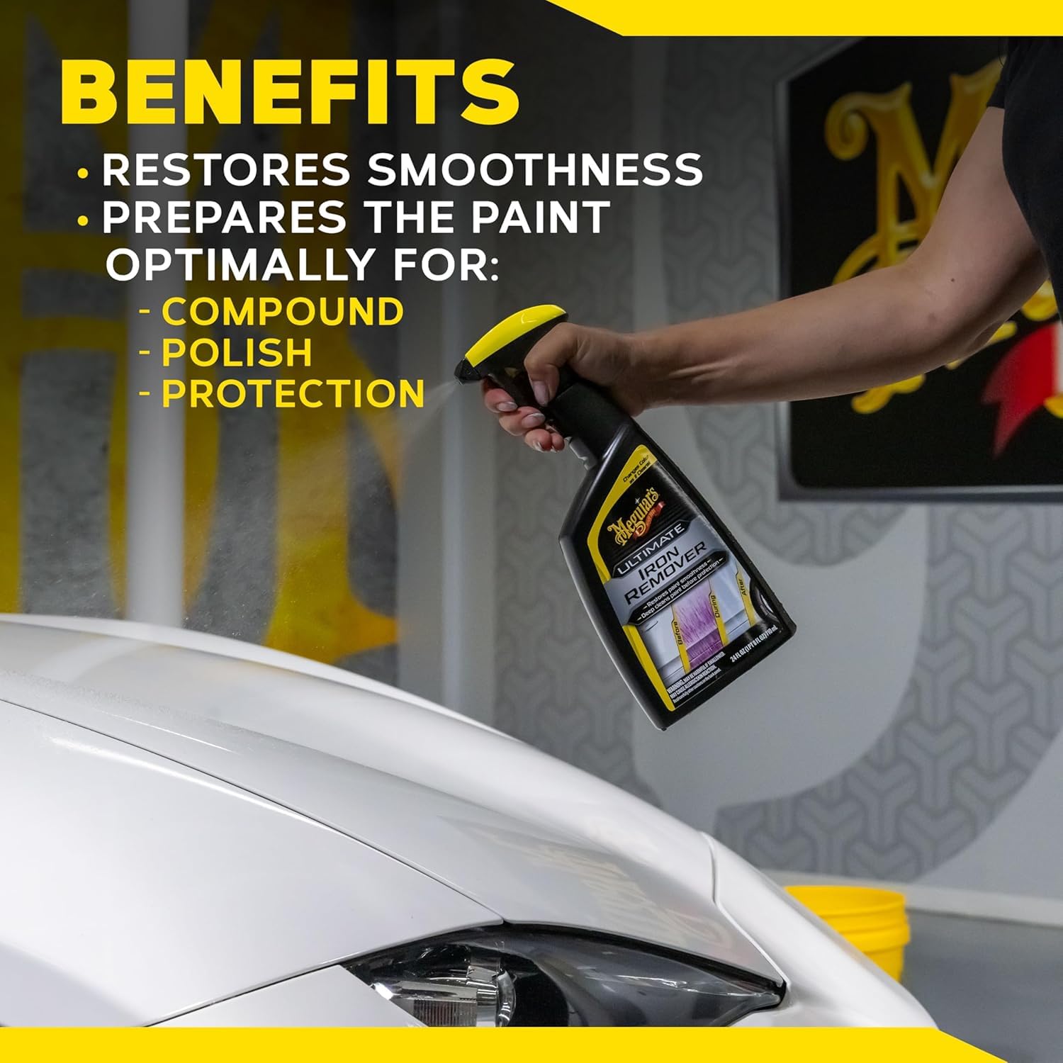 Meguiar's Ultimate Iron Remover-EU G250524EU, flacone da 710 ml, 6/CV