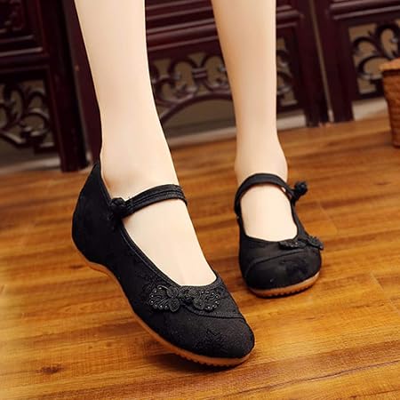 LLSPHYDY - Ballerine da donna, in tessuto di cotone, ricamate, stile retrò,  stile casual, stile tradizionale : Amazon.it: Scarpe e borse
