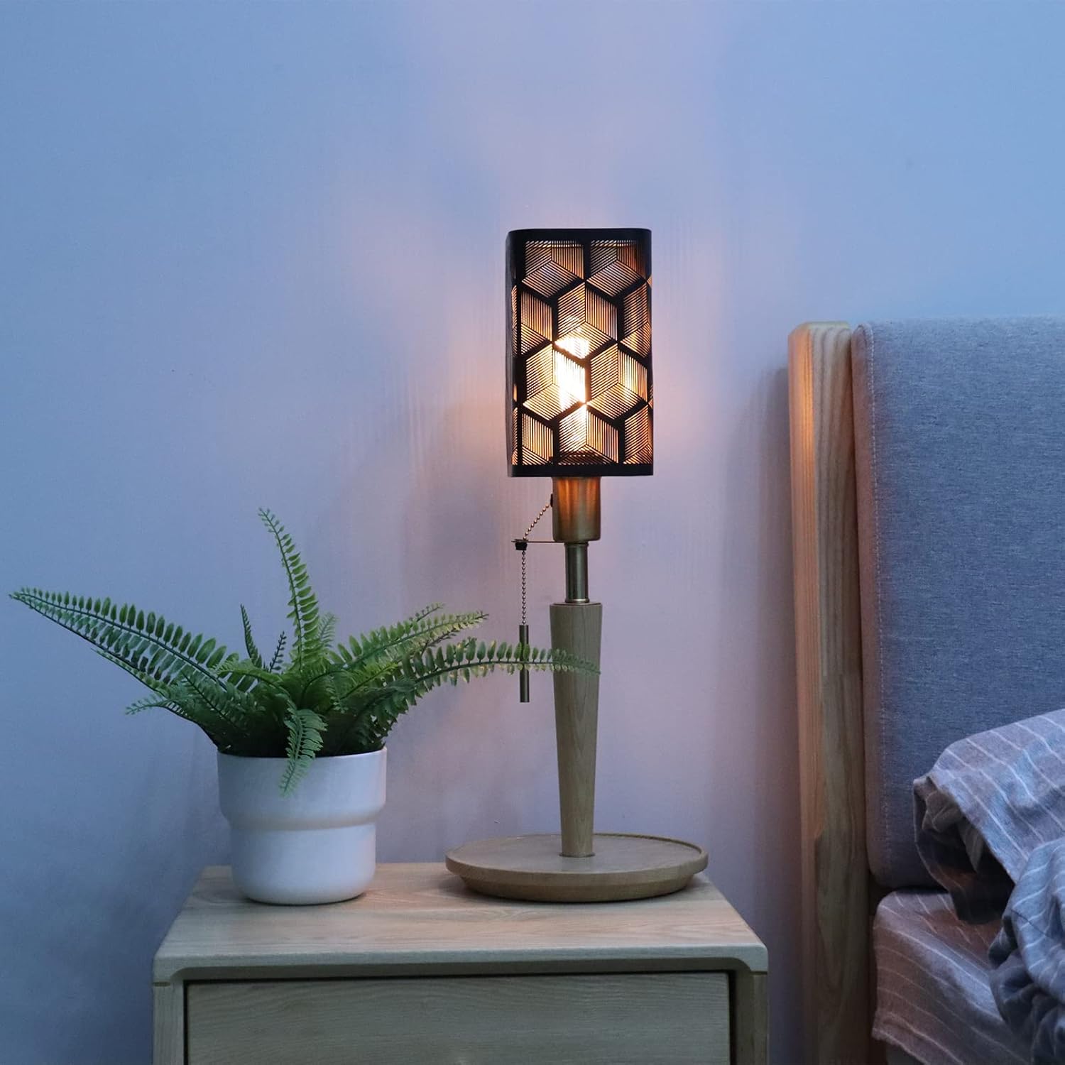 Pssopp Lamp Shade Cover Modern Lamp Iron Lampshade, Hollow Lamp Shade Minimalist for E27 Bulb for Bedroom