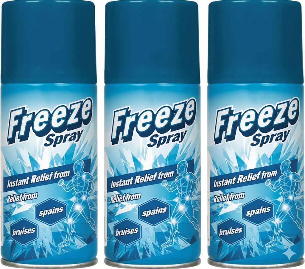 3 X 150 ml Freeze Spray Instant Relief Twists Sprains Muscular Pain Sport Injury