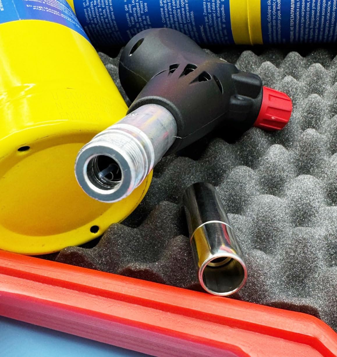 Soplete Profesional a Gas | Kit Soplete + 2 Recambios de Gas 400gr | Kit Profesional de Soldadura