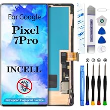 TFT Incell for Google Pixel 7 Pro LCD Screen Replacement for Google Pixel 7 Pro LCD Display Touch Screen Display Assembly Repair Kits with Frame GP4BC, GE2AE, GFE4J NO Fingerprint