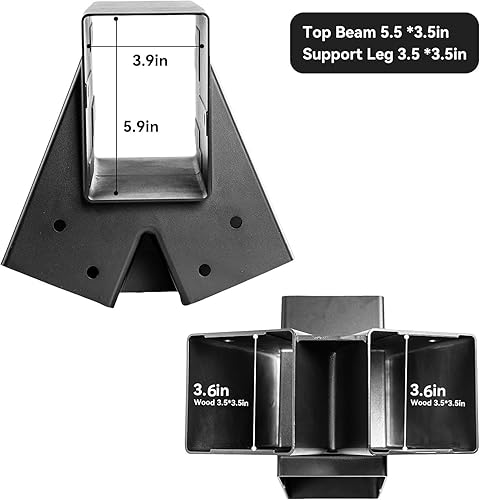 Miniatura 7 de Juego de columpios resistentes que incluyen 2 soportes negros de bastidor en A, 2 asientos de columpio y 4 perchas de columpio para equipos de