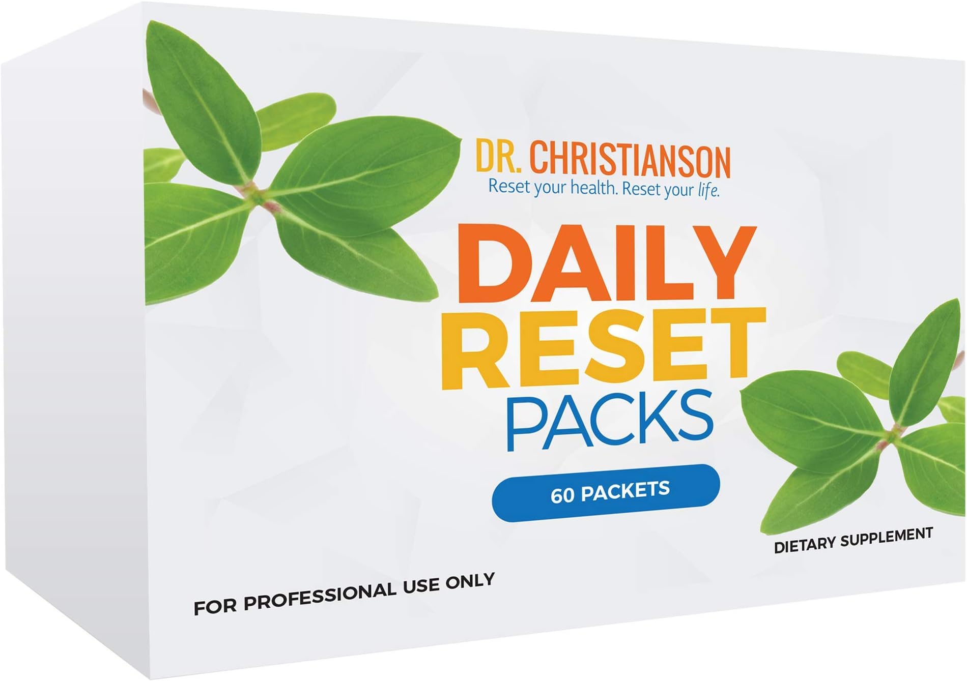 Dr. Christianson Daily Reset Packs - Adrenal Health Packets for Daily Wellness - Magnesium, Omega 3, and Vitamin D + K - The Metabolism Reset Diet (60 Packets)