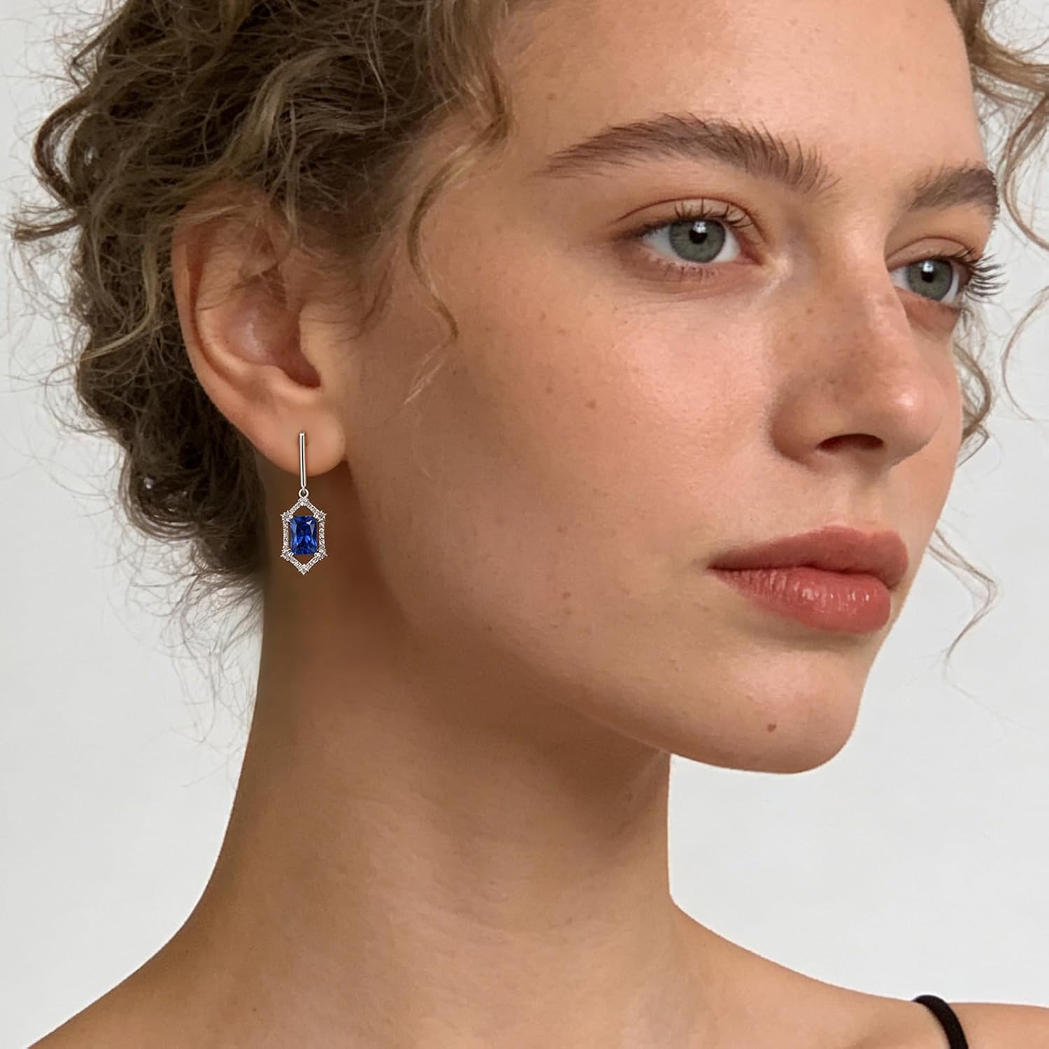 925 Sterling Silver Dangle Drop Earrings for Women Silver Drop Stud Earrings Hypoallergenic Cubic Zirconia Dangle Earrings - Image 5